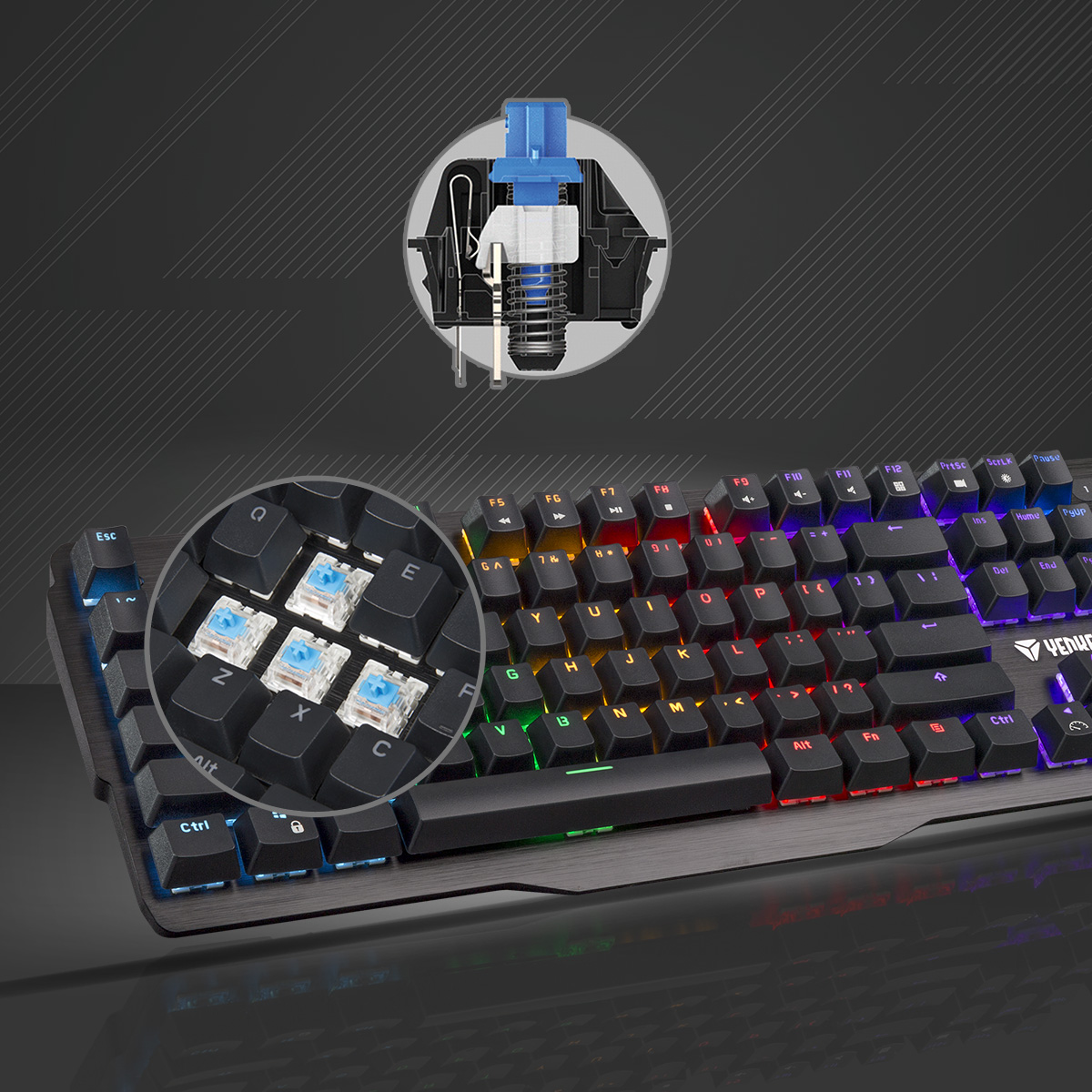 Content Blue mechanical switches