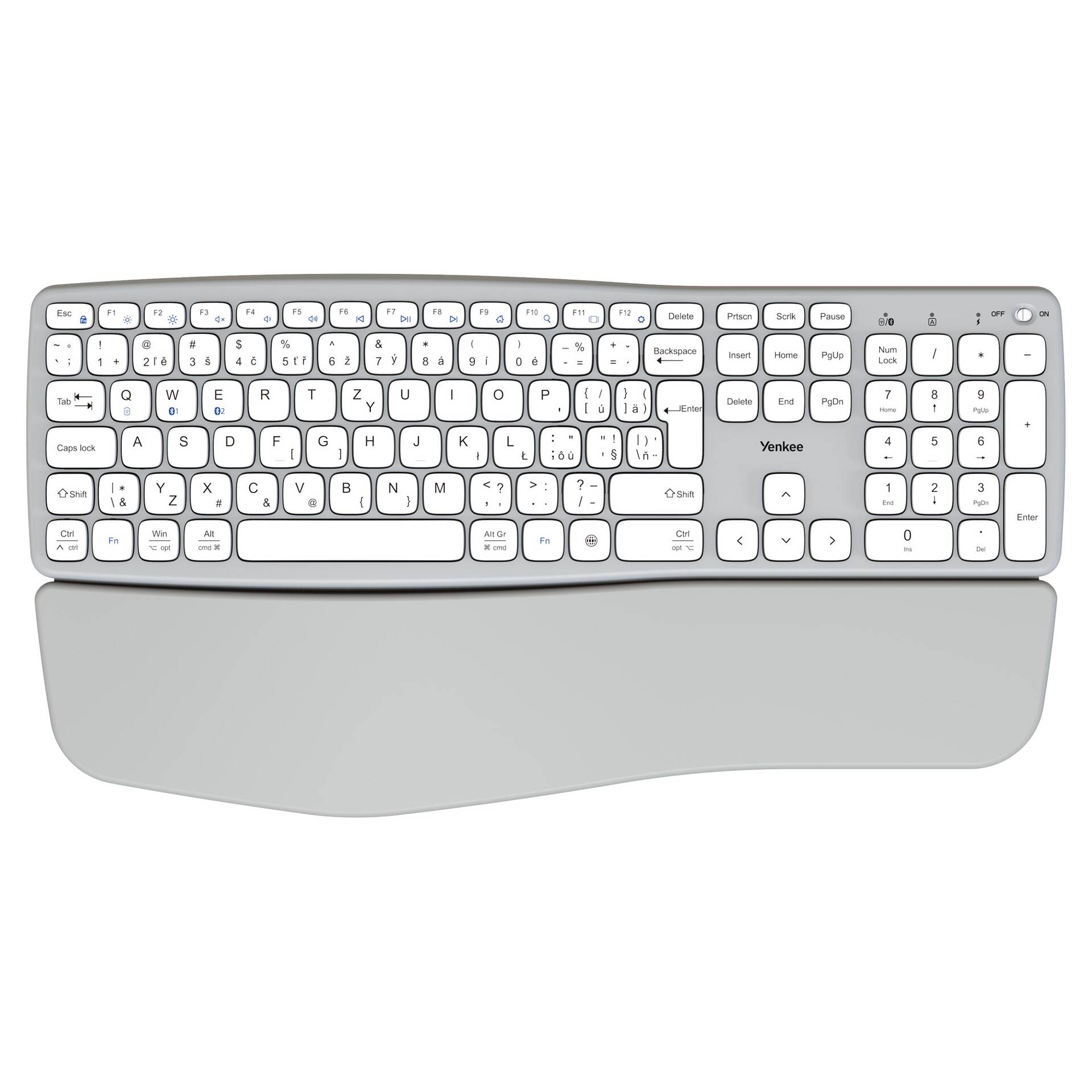 Ergonomická bezdrátová klávesnice s opěrkou zápěstí SWIFT