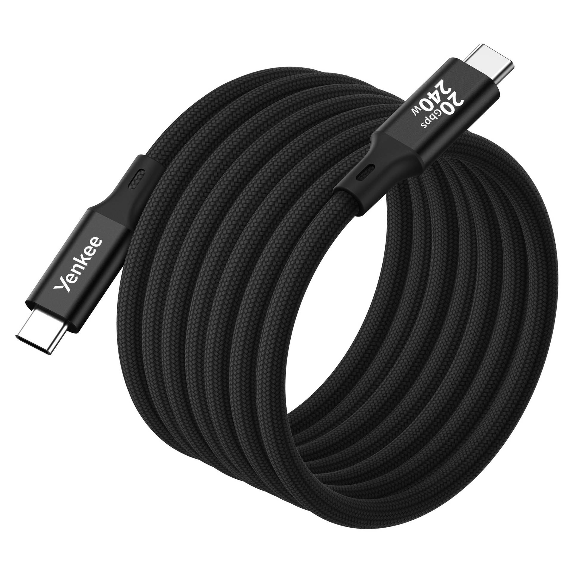 Magnetický kabel USB-C / USB-C 240 W černý
