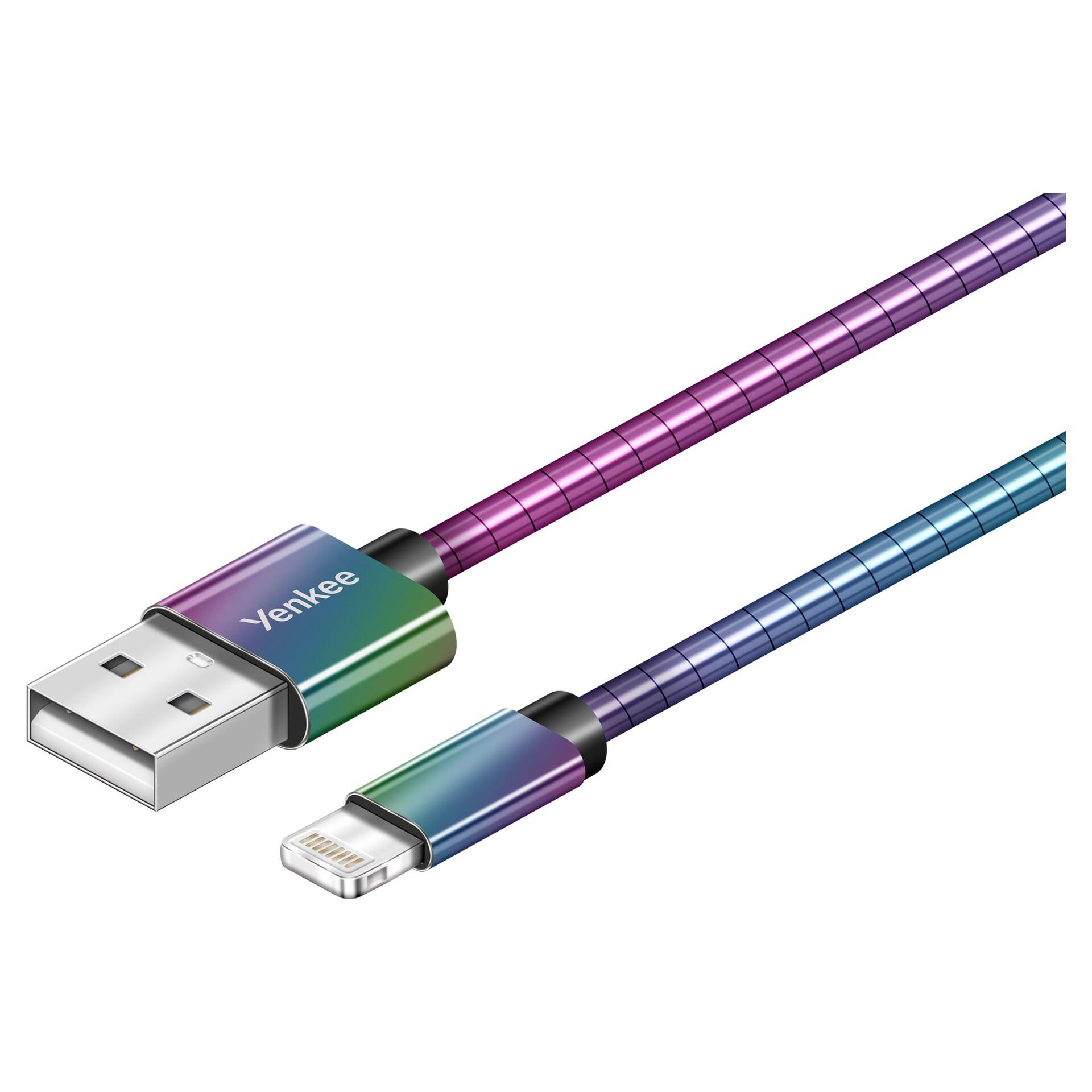 Ocelový synchronizační a nabíjecí USB A – MFi Lightning kabel