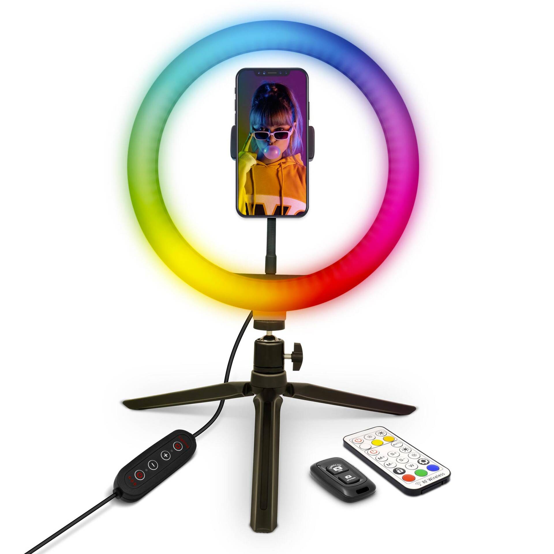 10" LED kruhový držák mobilu