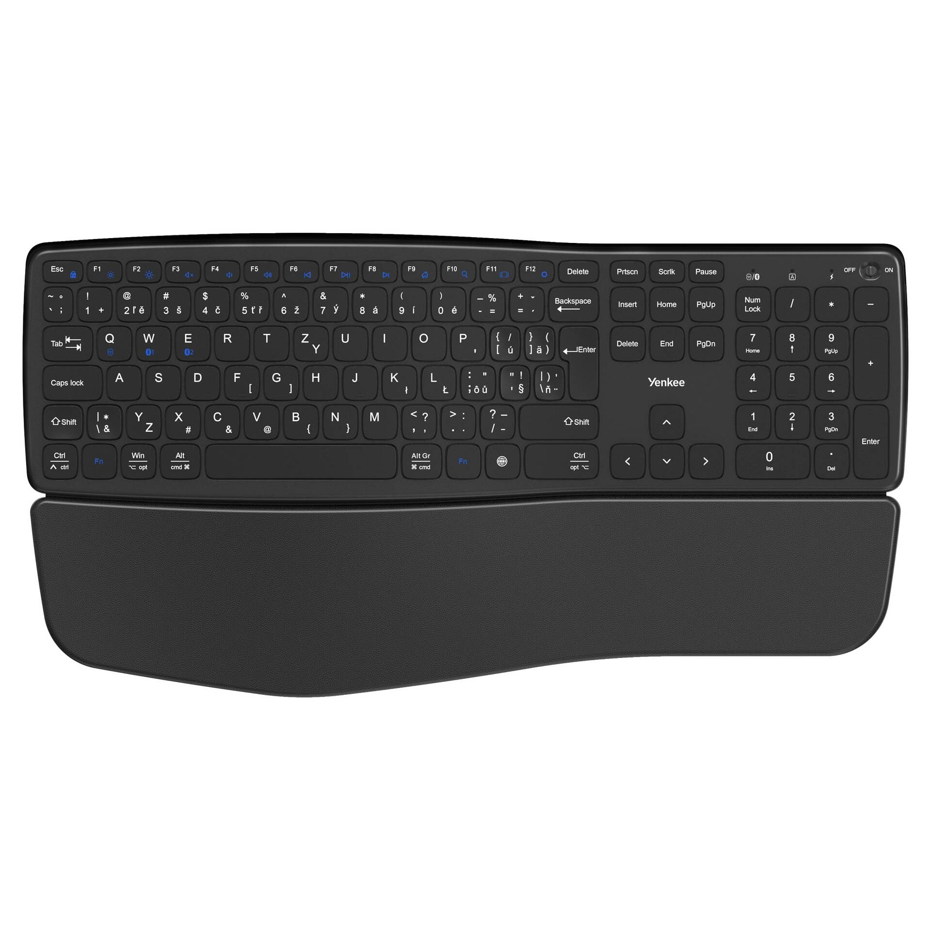 Ergonomická bezdrátová klávesnice s opěrkou zápěstí SWIFT