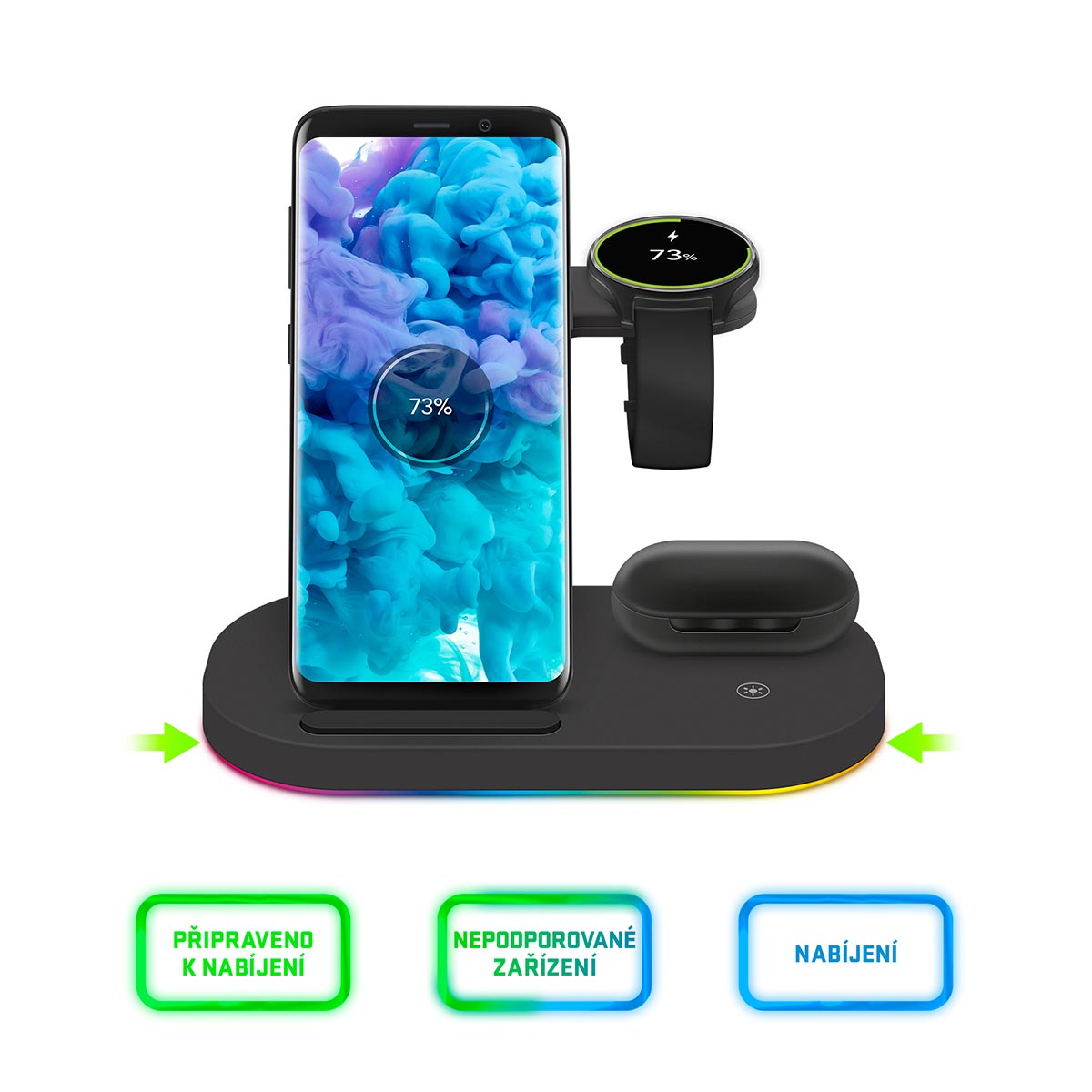 LED indikace stavu nabíjení