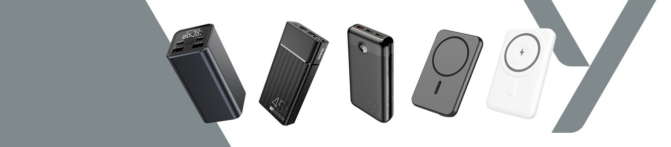 Power banky Yenkee s kompaktními rozměry představují praktické a přenosné řešení pro nabíjení mobilních zařízení na cestách
